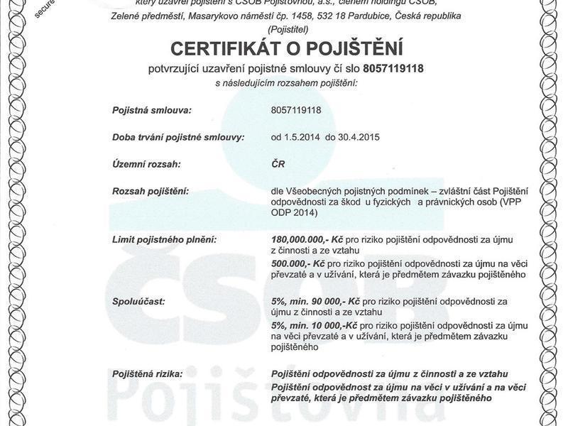 Certificato di Assicurazione